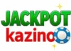 Логотип казино: «JACKPOT» — зелёные заглавные буквы, «kazino» — красные строчные, «O» — фишка.